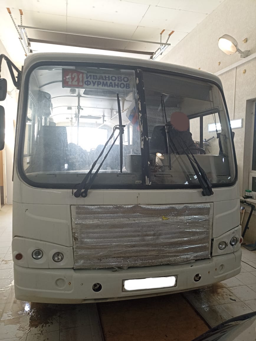 Установка ветрового стекла ПАЗ 3204