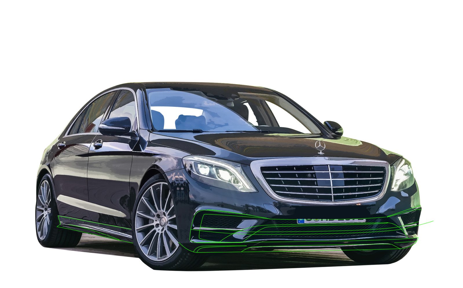 MERCEDES W220 4D Sed.совм. ДД+ДС,молд.+обогрев 2003-2005 Лобовое_FUYAO ( FYG )_7771